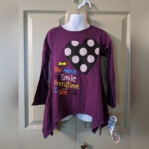 New Gerber Graduates girl''s purple long sleeve shirt, T1A